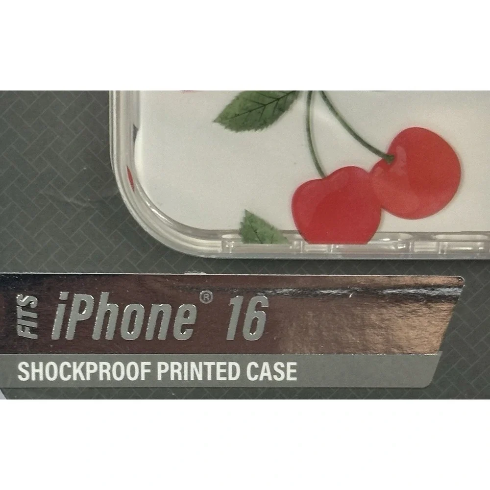 CYLO iPhone 16 Cherry MagSafe Case Clear Shockproof Cute Fruit Red Cherries